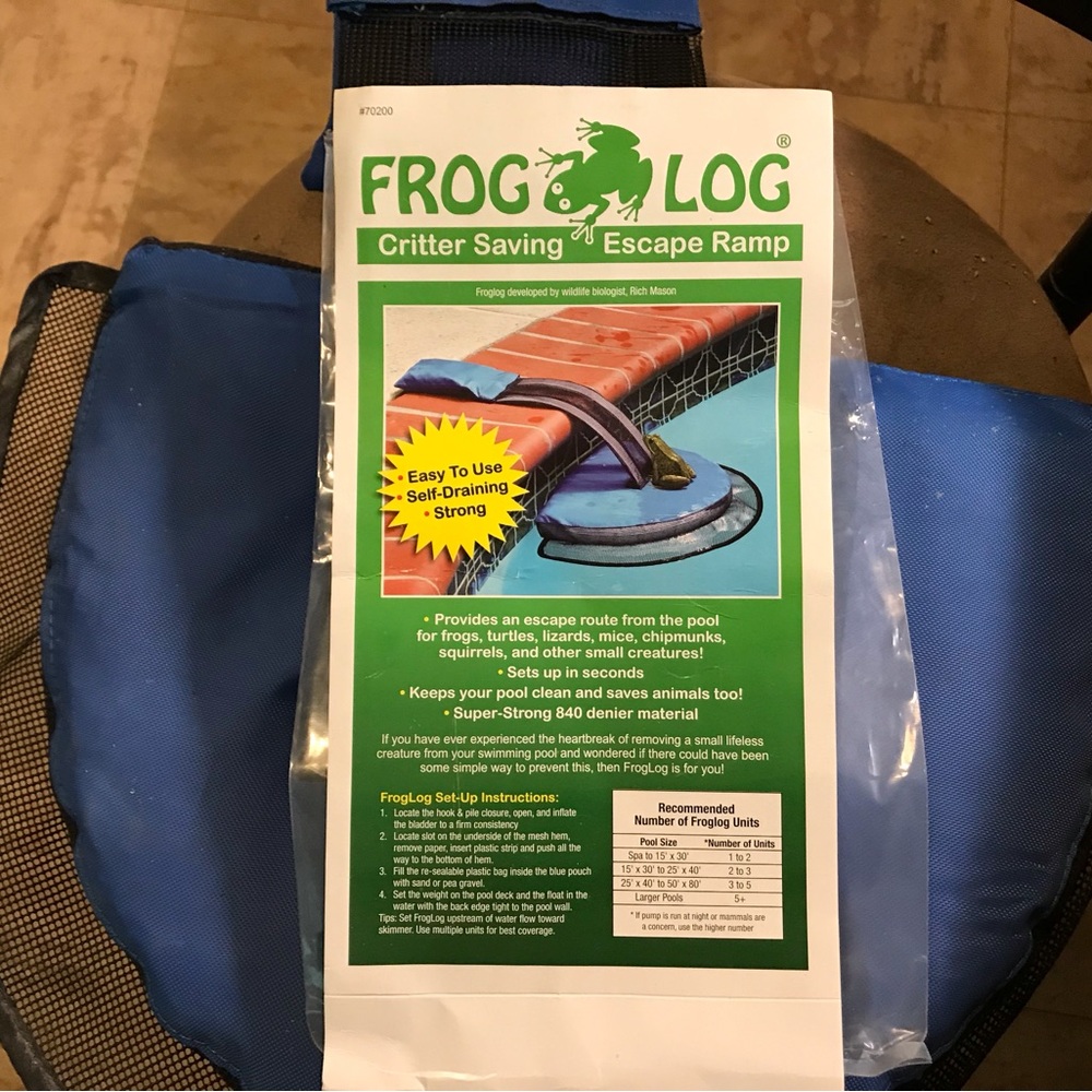 Frog Log - Critter Saving Escape Ramp for pools